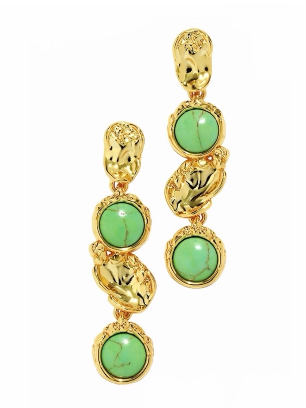 Alexis Bittar Brut Mojave Coin Linear Earrings